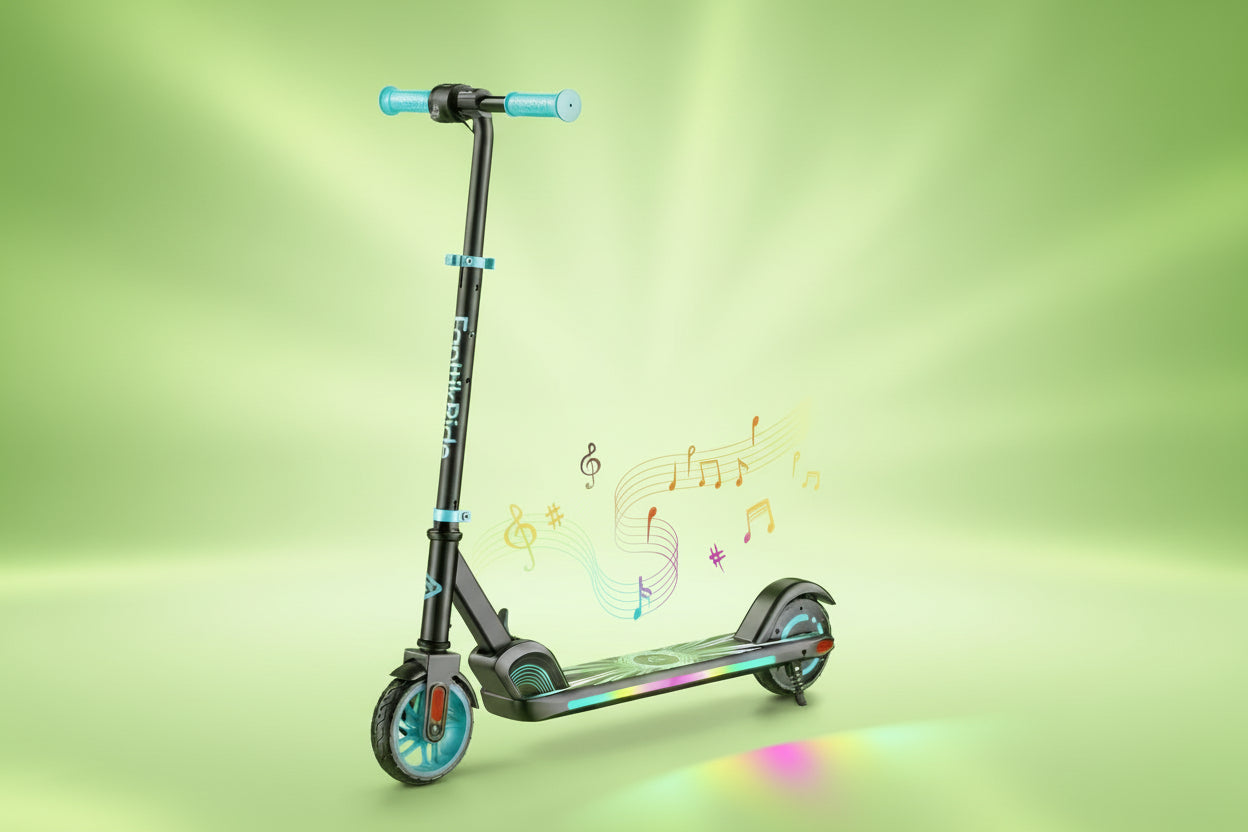 FanttikRide C9 Apex Trottinette Électrique Enfant 1,2-1,6 m, Haut-Parleur Bluetooth, Lumières Arc-en-Ciel, Vitesses 8/13/16 km/h, Autonomie 8 km, Hauteur Réglable, Pliable, Charge maximale 60 kg