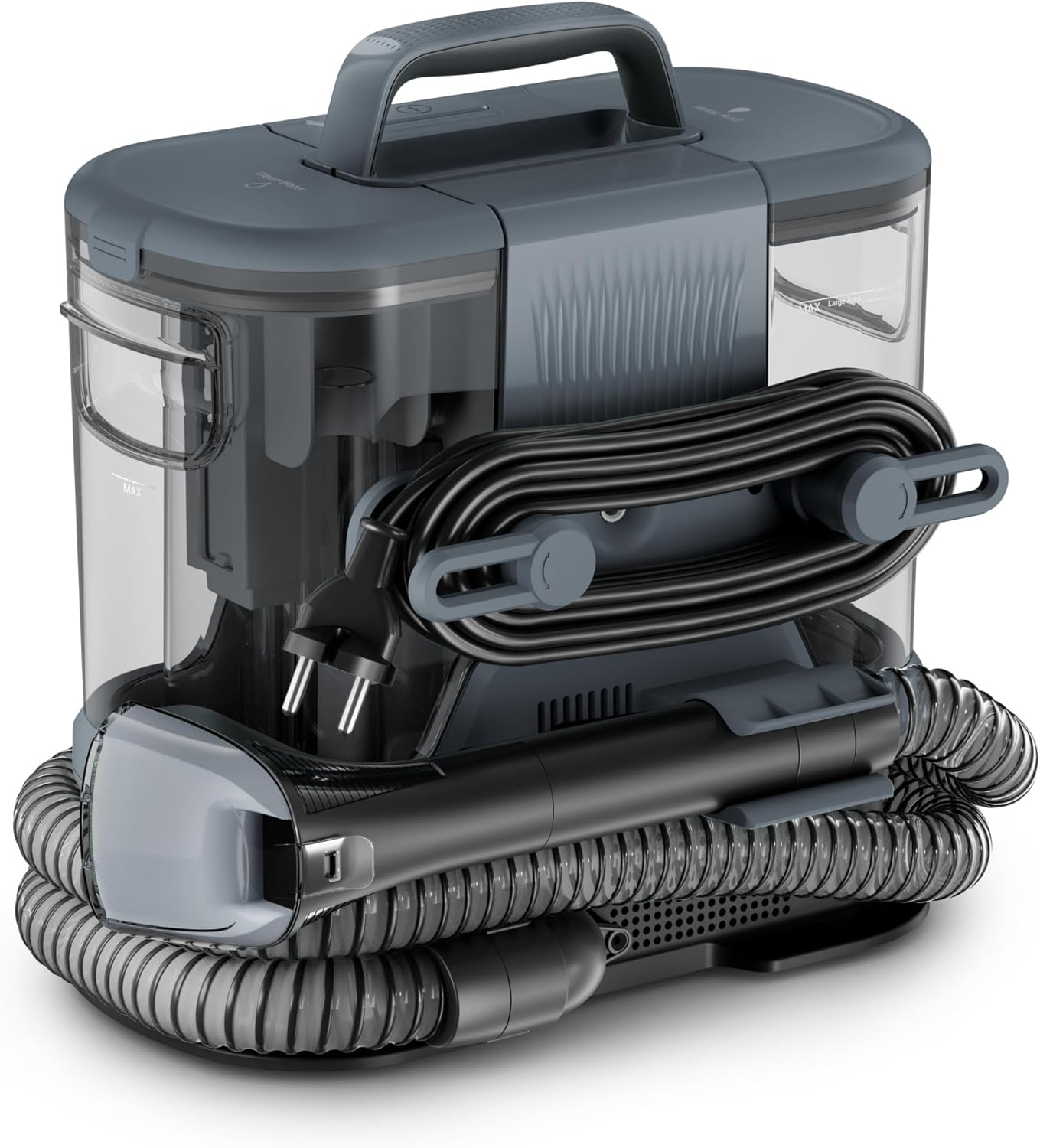 Rowenta, Clean It Compact, Shampouineuse, Détacheur, Nettoyeur Portable, Tapis, Intérieur de Voiture, Canapés, Design Compact, Puissant 400W, IN3011F0, Grise