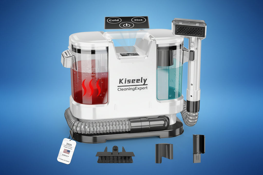 Nettoyeur de tapis et de tissus d'ameublement portable, chauffage instantané, Shampouineuse Canapé, puissant aspirateur et nettoyeur en profondeur (MN1)