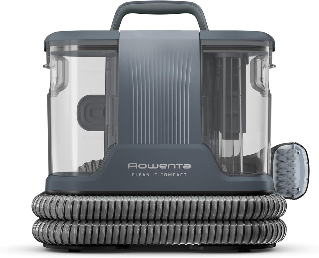 Rowenta, Clean It Compact, Shampouineuse, Détacheur, Nettoyeur Portable, Tapis, Intérieur de Voiture, Canapés, Design Compact, Puissant 400W, IN3011F0, Grise